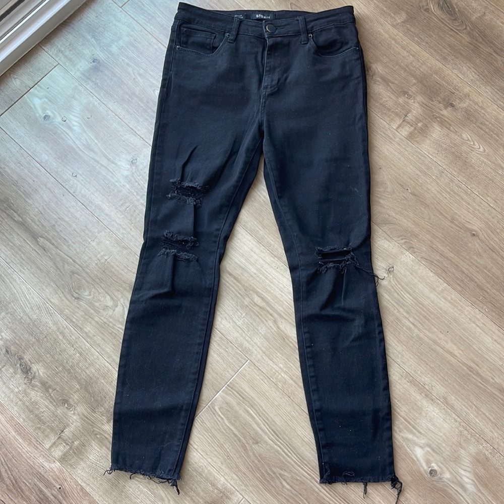 STS Blue Distressed High Rise Black Jeans